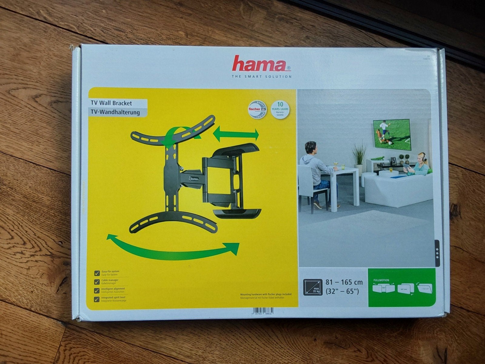 Hama TV Muurbeugel voor 32-65 inch schermen kantel en draai, Ophalen of Verzenden, Nieuw
