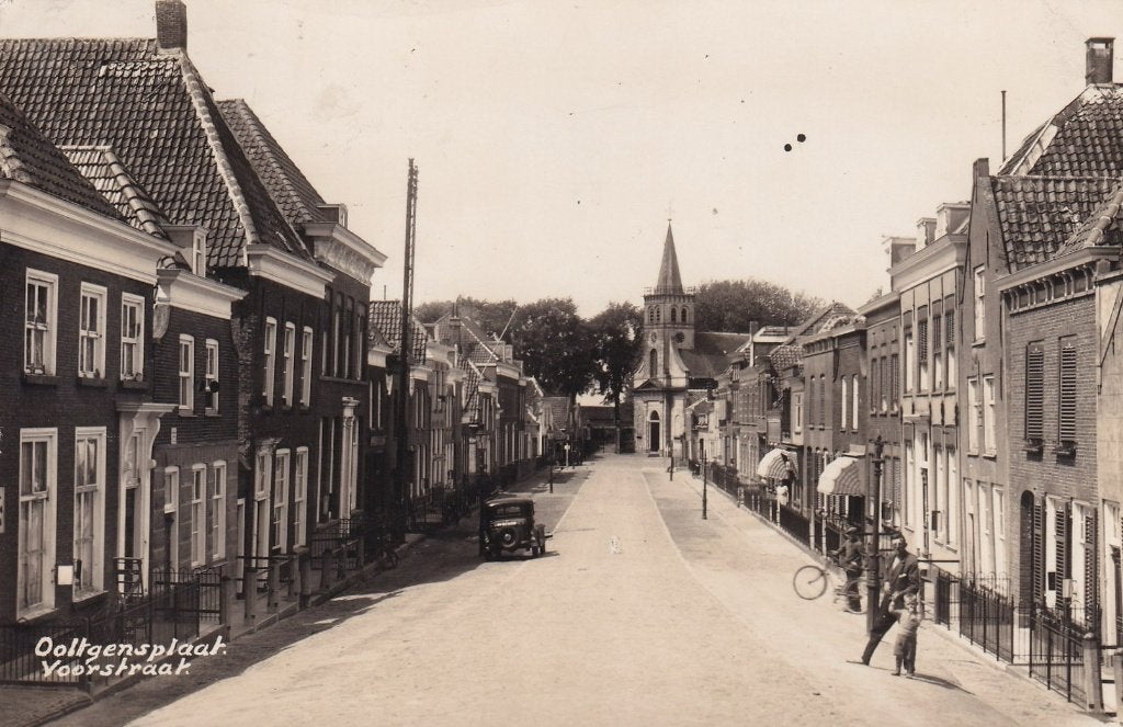 Ooltgensplaat, Fotokaart, 1937., Verzamelen, Verzenden, 1920 tot 1940, Gelopen, Zuid-Holland