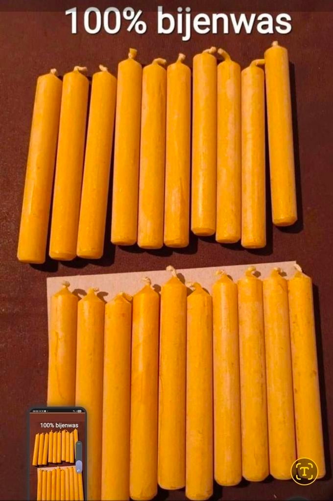 100% Bijenwas Kaarsen, Overige materialen, Overige kleuren, Verzenden, Nieuw