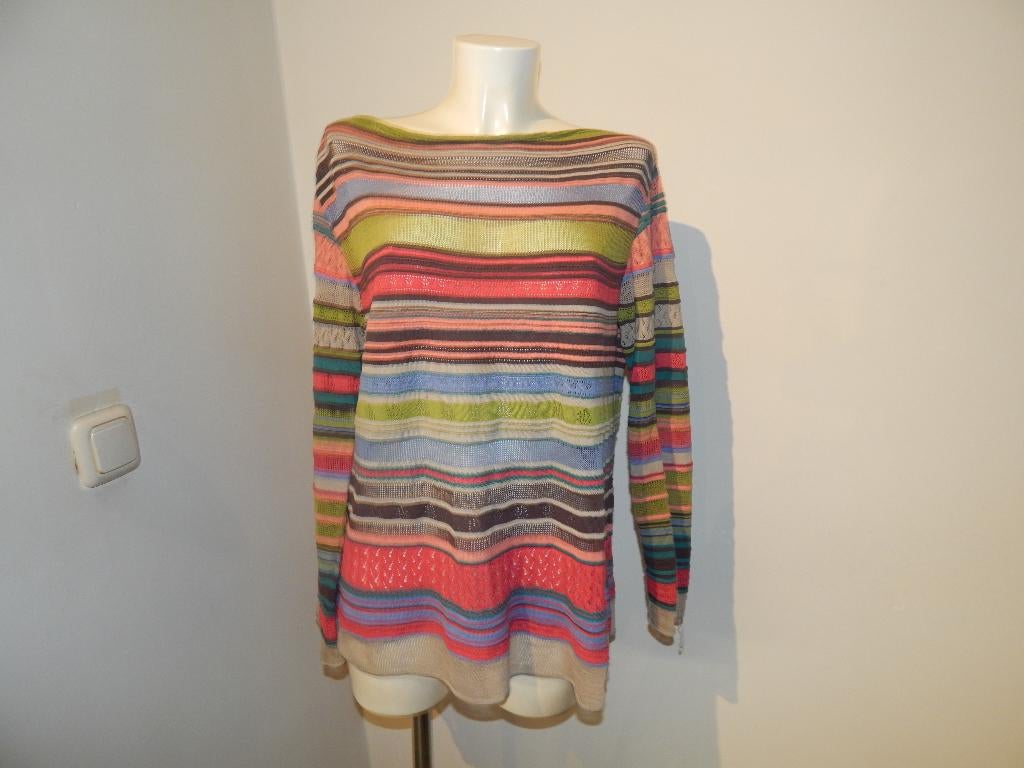 Ivko fijn gebreide multicolor trui baggy oversized look M/L, Maat 38/40 (M), Overige kleuren, Gedragen, Ivko