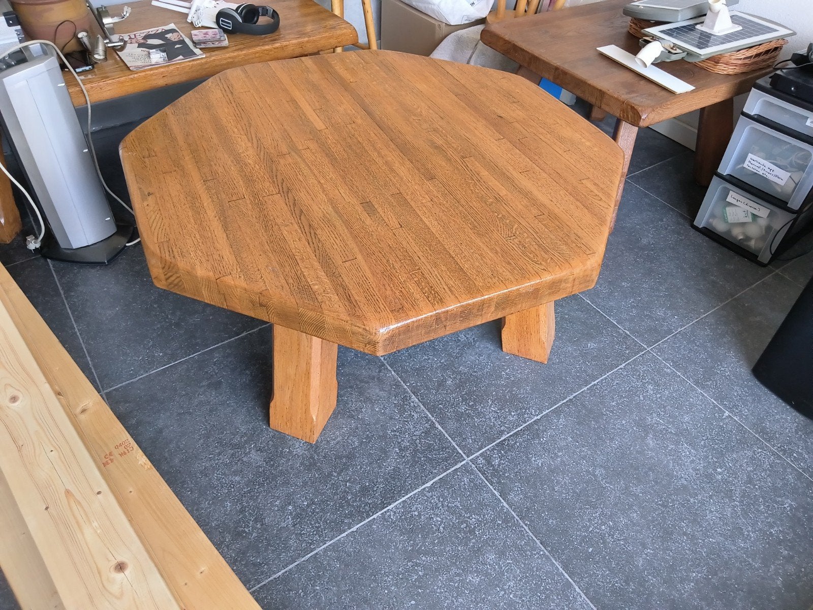 ONBESCHADIGDE Eiken houten salontafel, Huis en Inrichting, Ophalen, Eikenhout, Zo goed als nieuw, Overige vormen