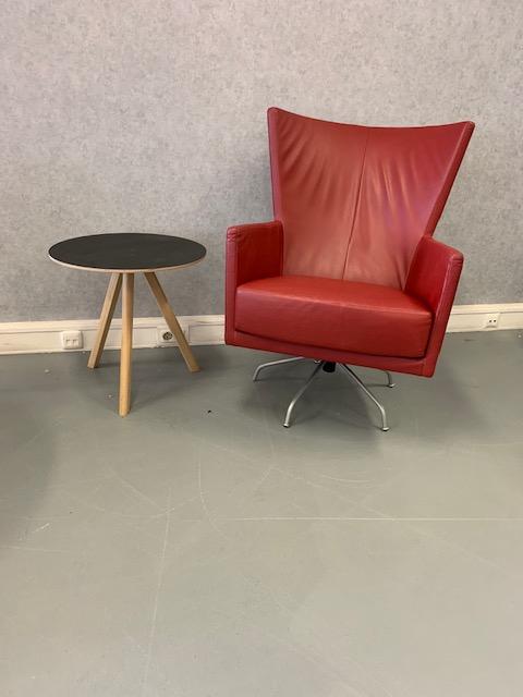 1x Montis Romeo rood leder - draaifauteuil, Niet ingevuld, Niet ingevuld, Leer, Zo goed als nieuw