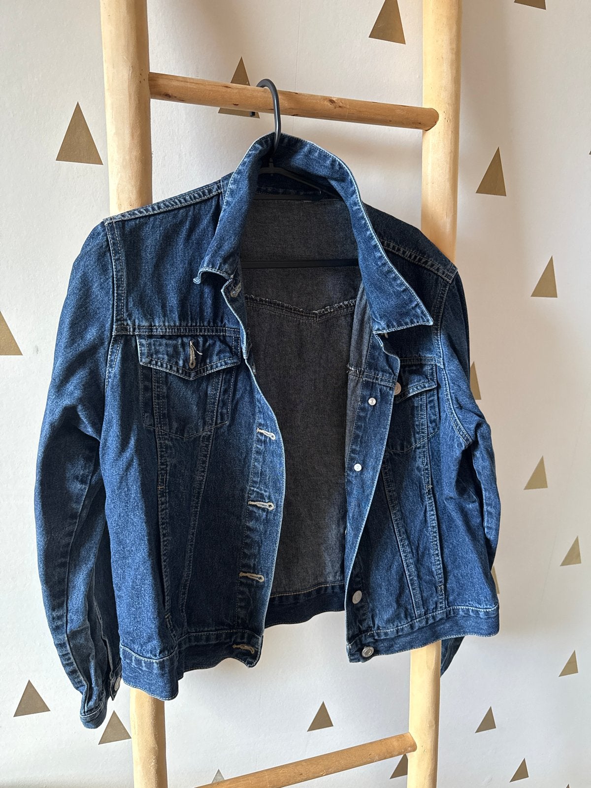 Stoere spijkerjas maat L, Ophalen of Verzenden, Zo goed als nieuw, Maat 42/44 (L), Blauw