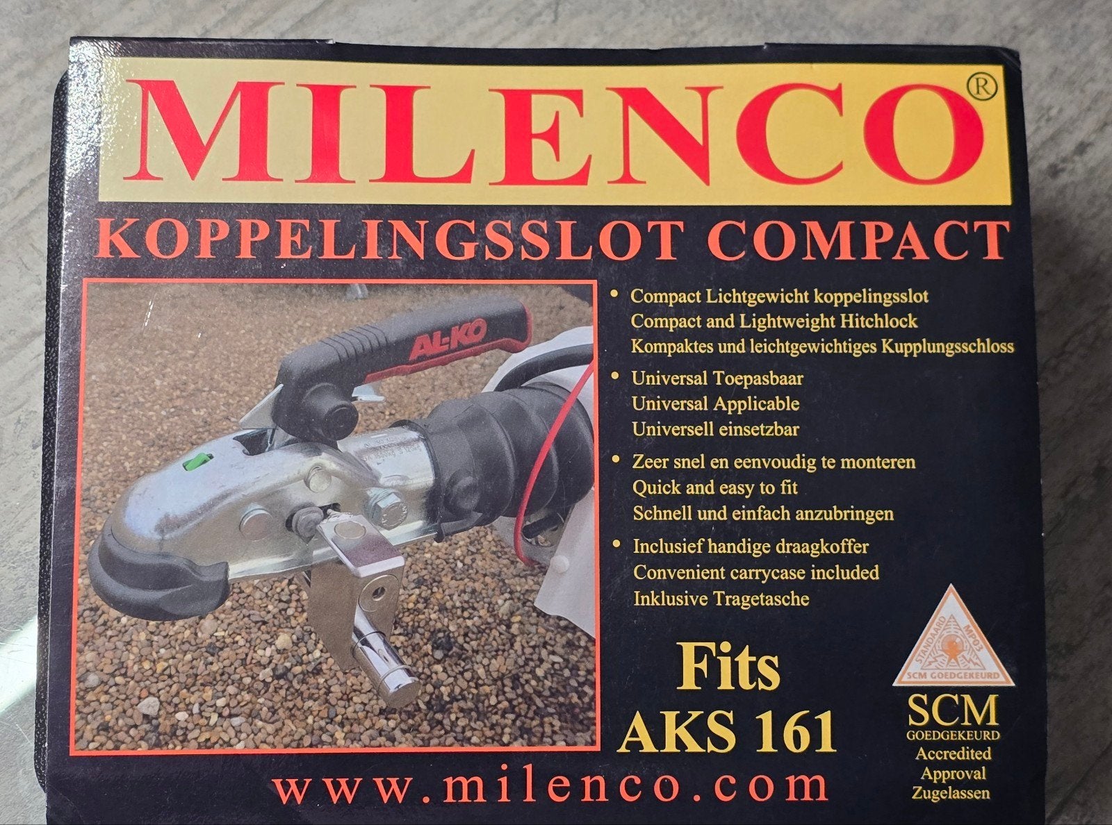Milenco Koppelingslot Compact AL-KO AK, Caravans en Kamperen, Caravan accessoires, Ophalen of Verzenden, Nieuw