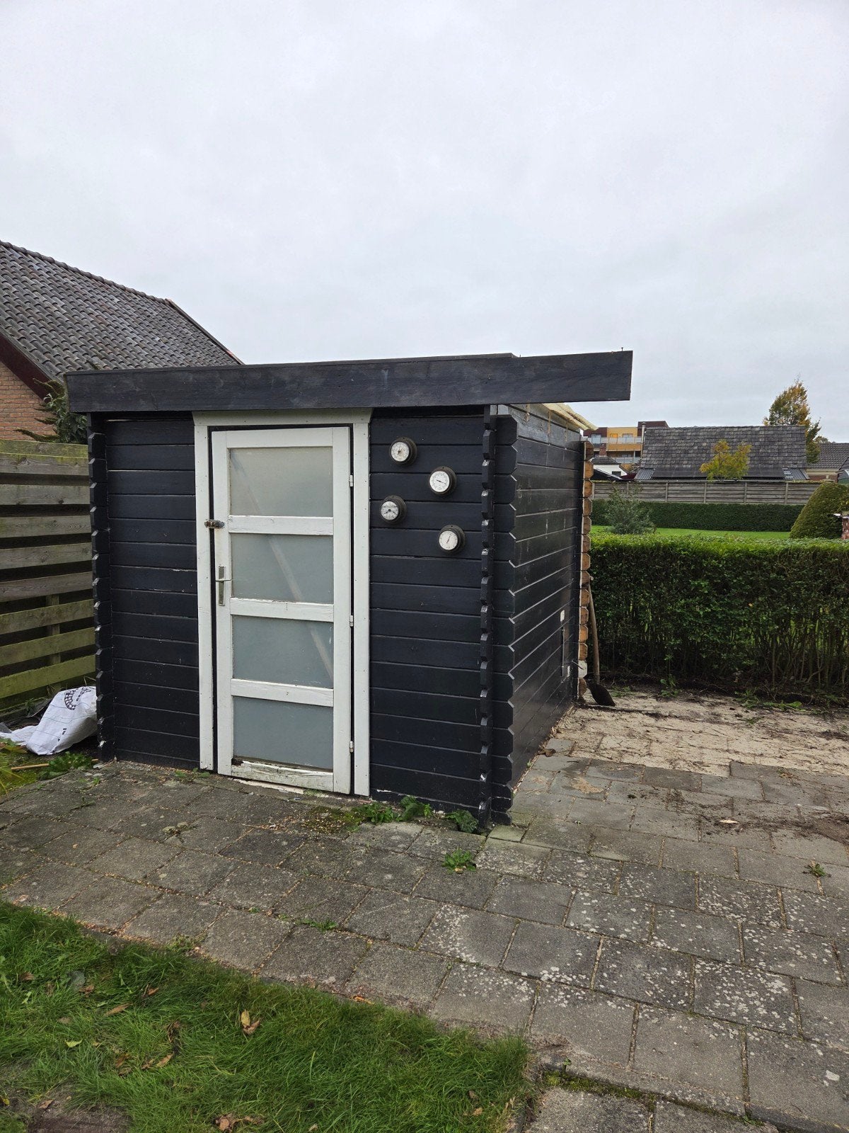Compacte blokhut (ca. 3x3m) met extra balken, Ophalen, Gebruikt, 250 tot 500 cm, Blokhut