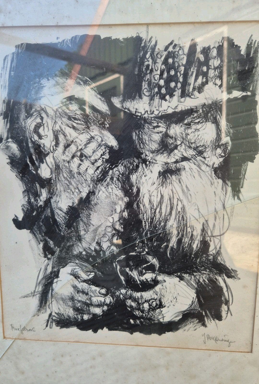 Schilderij 18de eeuw, Antiek en Kunst, Kunst | Etsen en Gravures, Ophalen of Verzenden