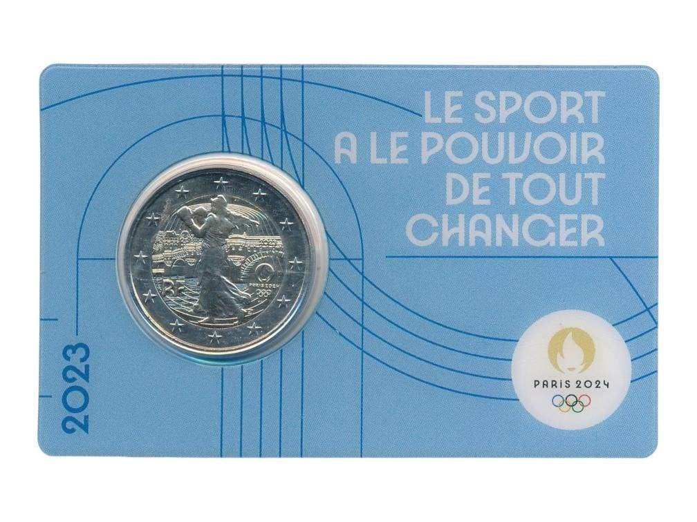 Frankrijk 2 Euro 2023 Olympische Spelen Parijs in coincard