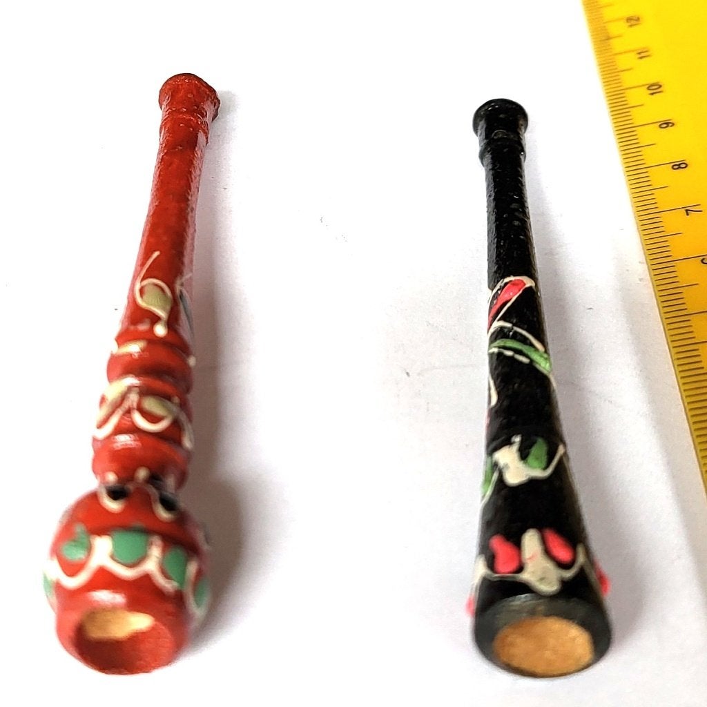 VINTAGE ETNISCHE handgemaakte houten sigarettenhouders PIJP, Verzamelen, Ophalen of Verzenden, Zo goed als nieuw, (Water)pijp
