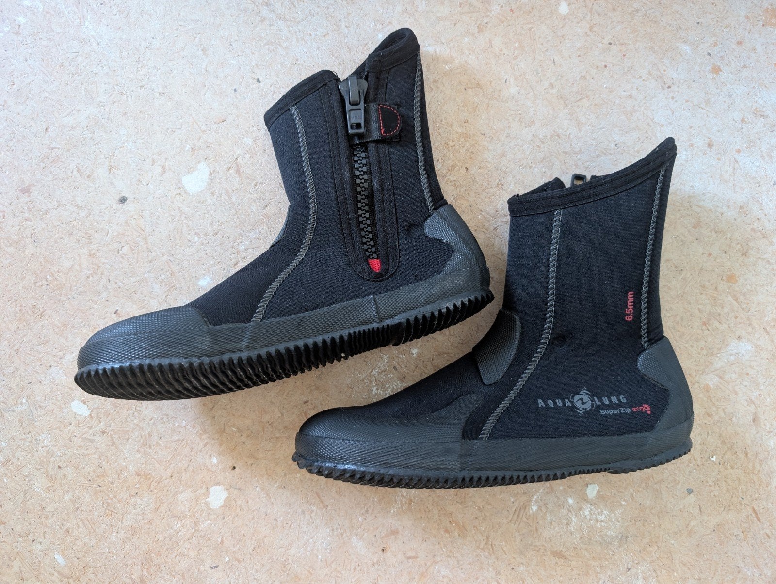 Aqualung 6,5mm wetsuit schoenen maat 40, Watersport en Boten, Ophalen of Verzenden, Zo goed als nieuw, Duikpak