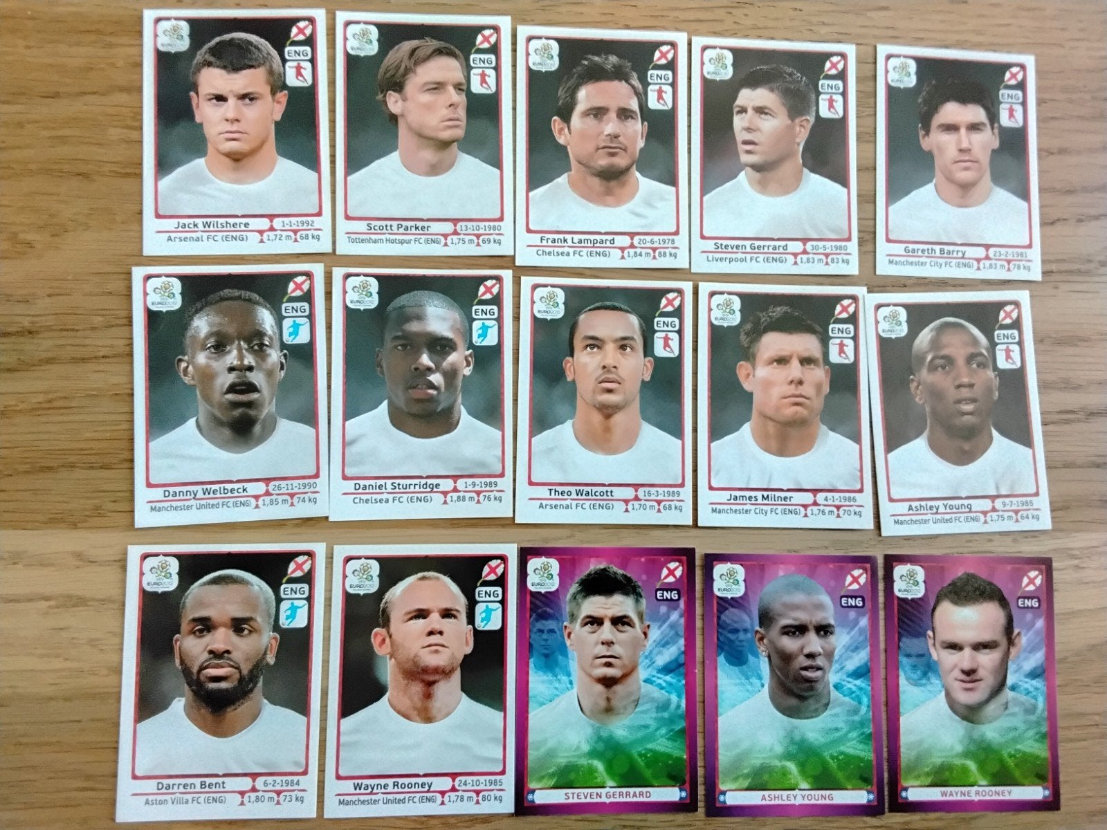 setje panini stickers Engeland Euro 2012, Ophalen of Verzenden, Zo goed als nieuw, Poster, Plaatje of Sticker