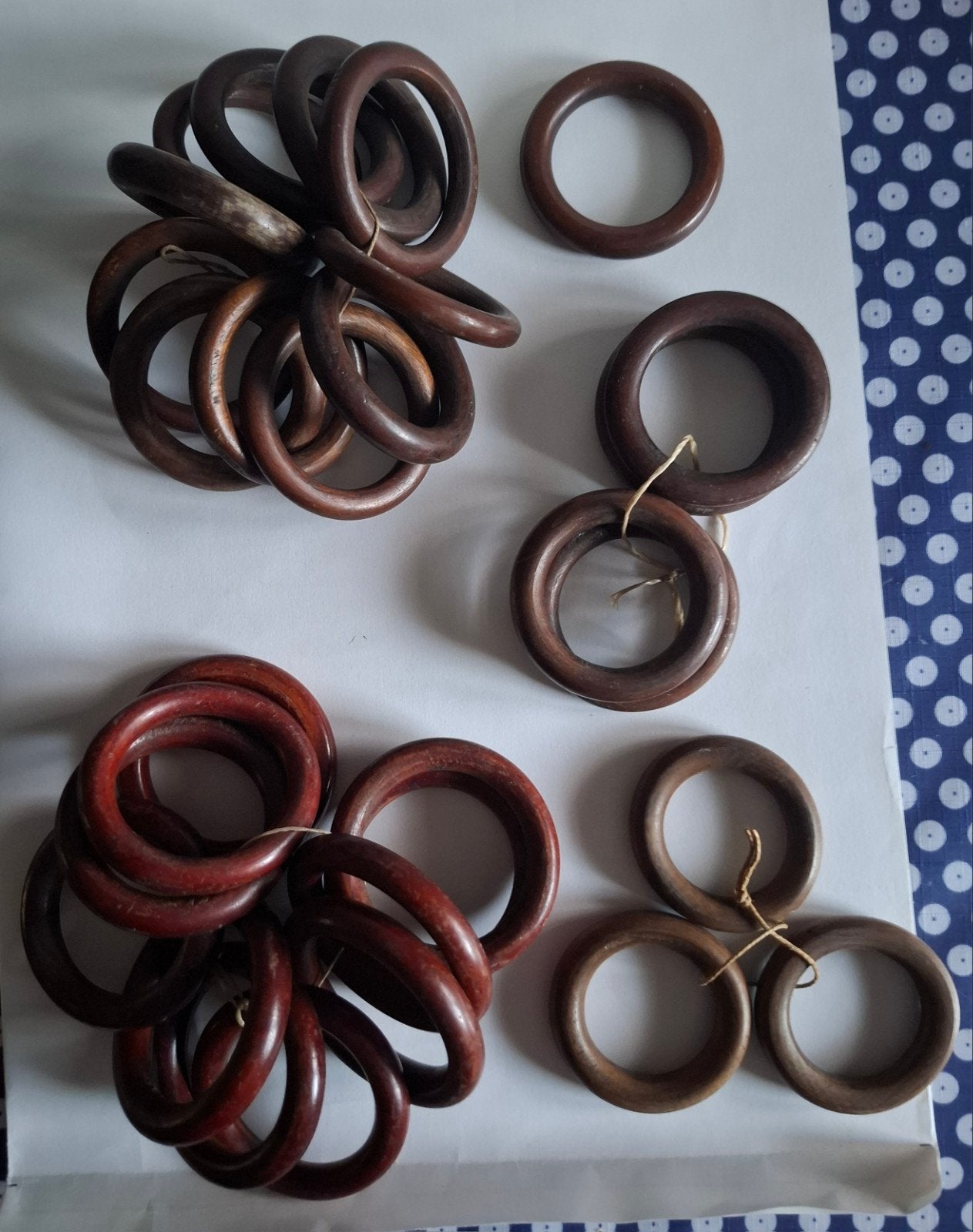 30 houten ringen. Verschillende doorsneden.  30 stuks € 10,-, Hobby en Vrije tijd, Ophalen of Verzenden, Nieuw
