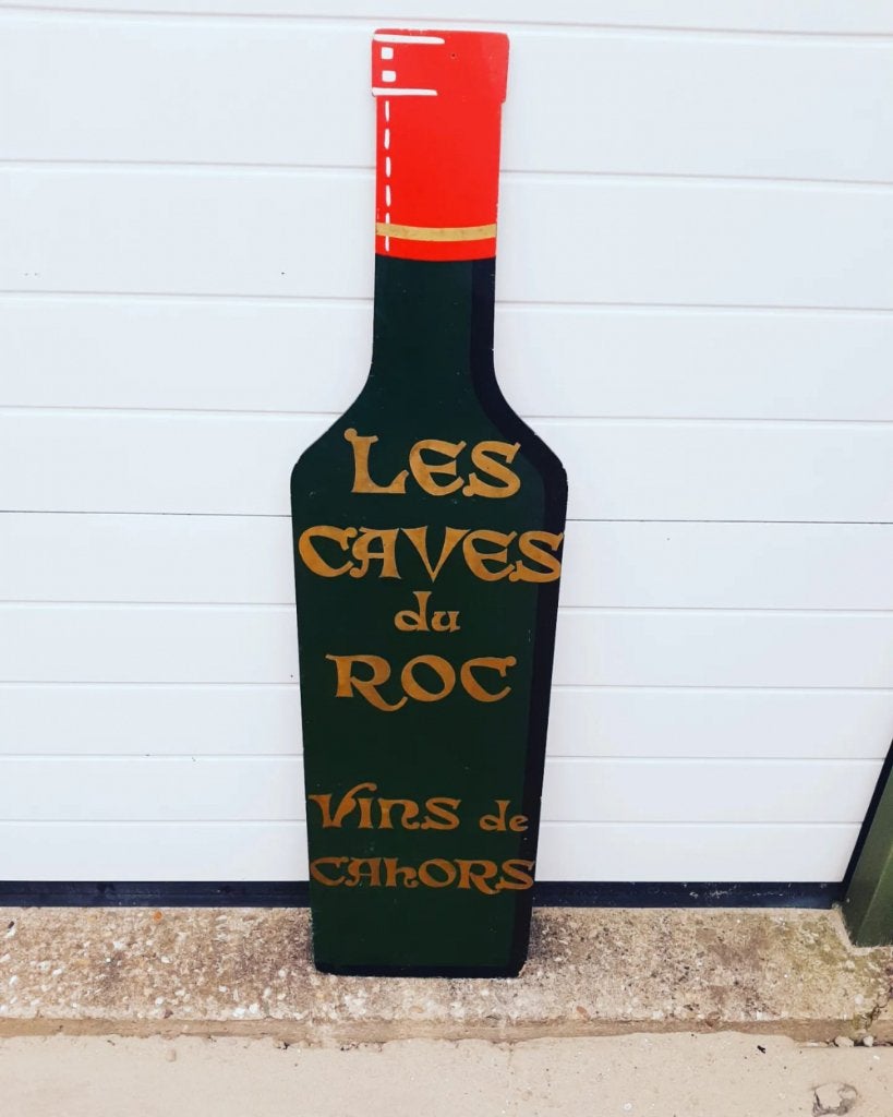 Origineel reclamebord van een wijnfles(komt uit Frankrijk)🍷, Verzamelen, Reclamebord, Gebruikt, ., Ophalen of Verzenden
