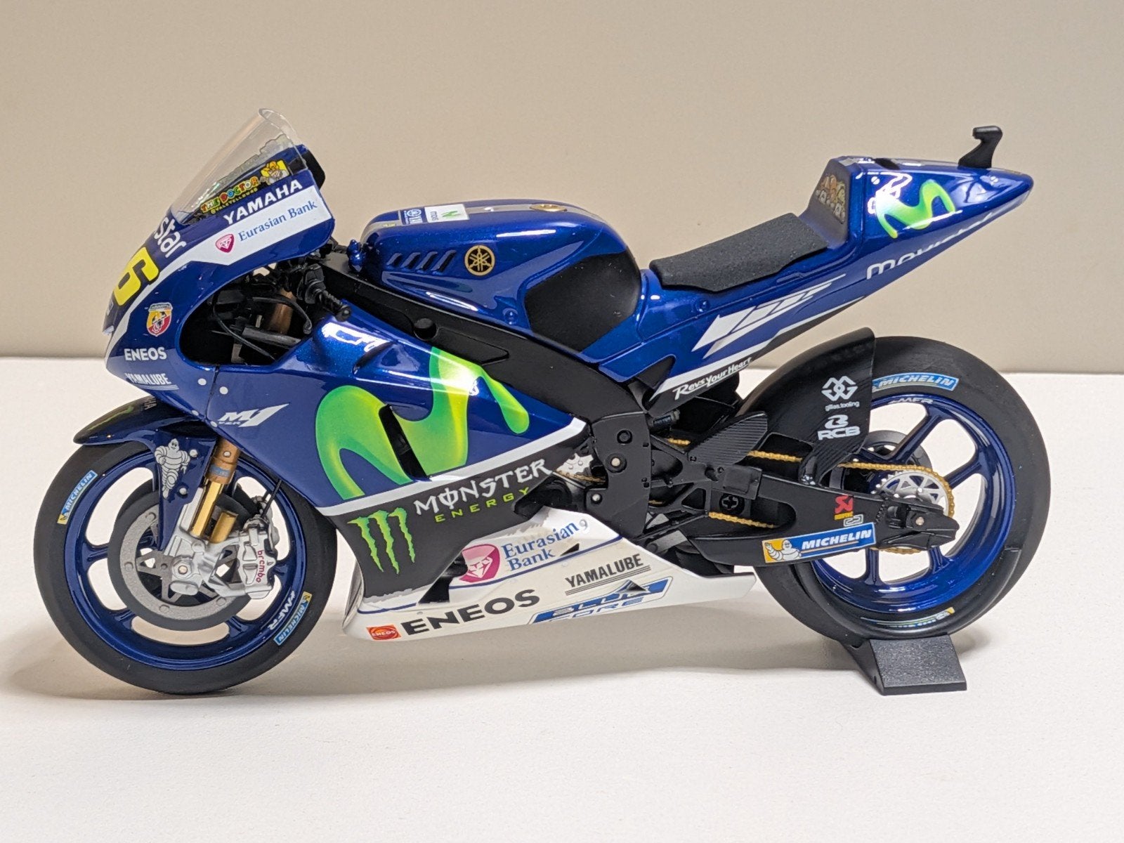 Minichamps: Yamaha YZR-M1 - Valentino Rossi - MotoGP 2016, Ophalen of Verzenden, Zo goed als nieuw, 1:9 t/m 1:12, Motor