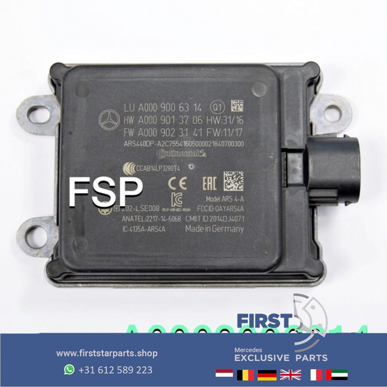 A0009006314 RADAR SENSOR Mercedes W177 W247 W118 W157 W205 W, Gebruikt, -, Ophalen of Verzenden, -