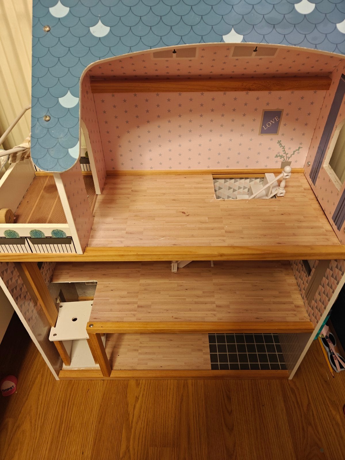 poppenhuis met meubels, Ophalen, Gebruikt, Poppenhuis