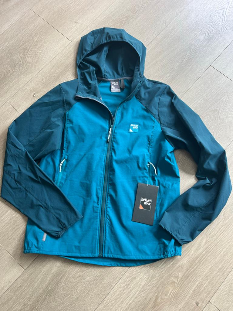 Sprayway softshell jas met capuchon mt 42/44, Ophalen of Verzenden, Nieuw, Maat 42/44 (L), Blauw