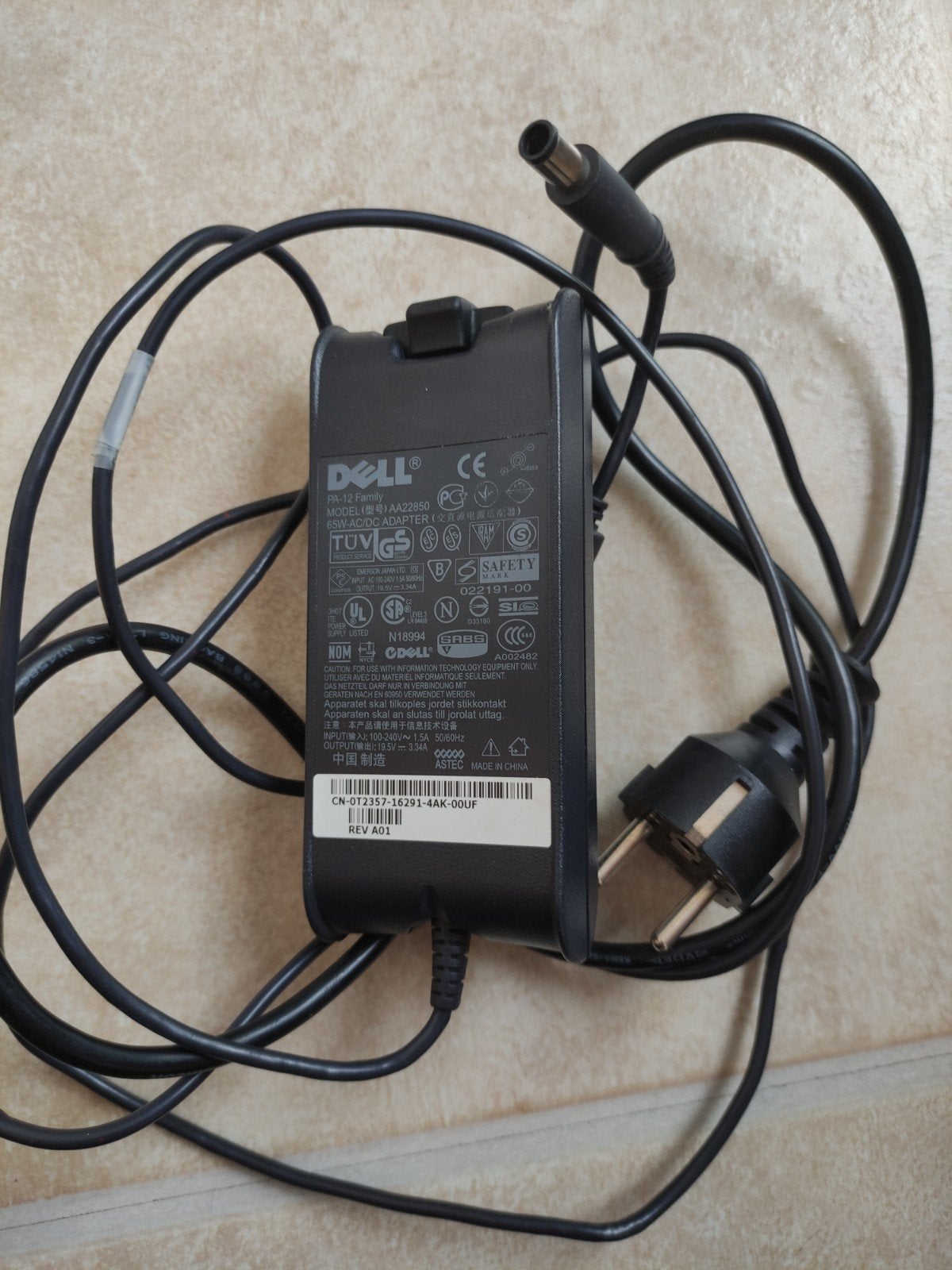 Dell PA-12 Family 65W AC Adapter - Oplader, Computers en Software, Ophalen of Verzenden, Gebruikt, Dell