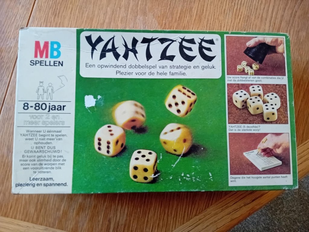 Yahtzee spel van MB 1976 Vintage, Ophalen of Verzenden, Gebruikt