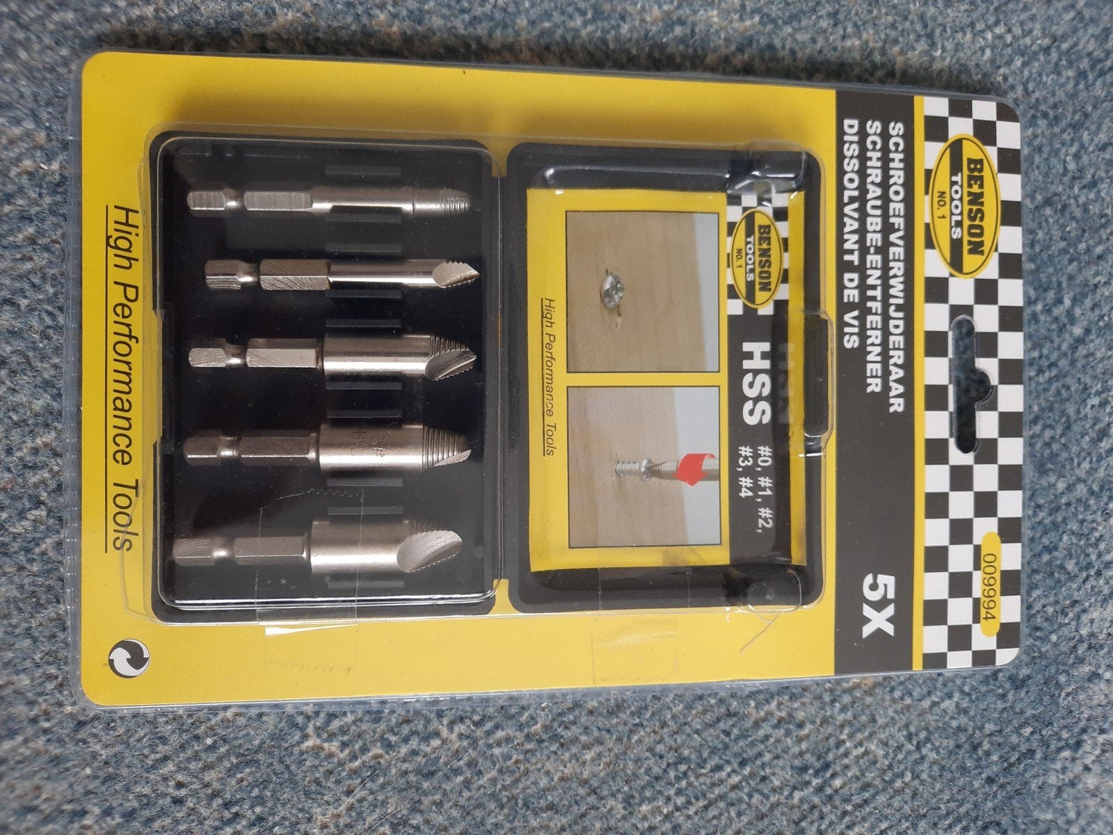 Benson Schroefverwijderaar Set HSS 5-delig, Ophalen of Verzenden