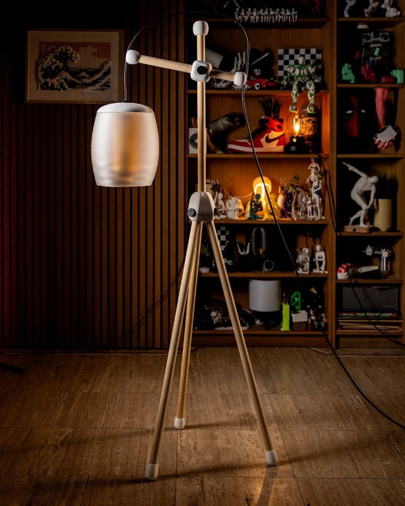 stalamp, Huis en Inrichting, Lampen | Vloerlampen, Ophalen of Verzenden, Nieuw, Hout, Minder dan 100 cm