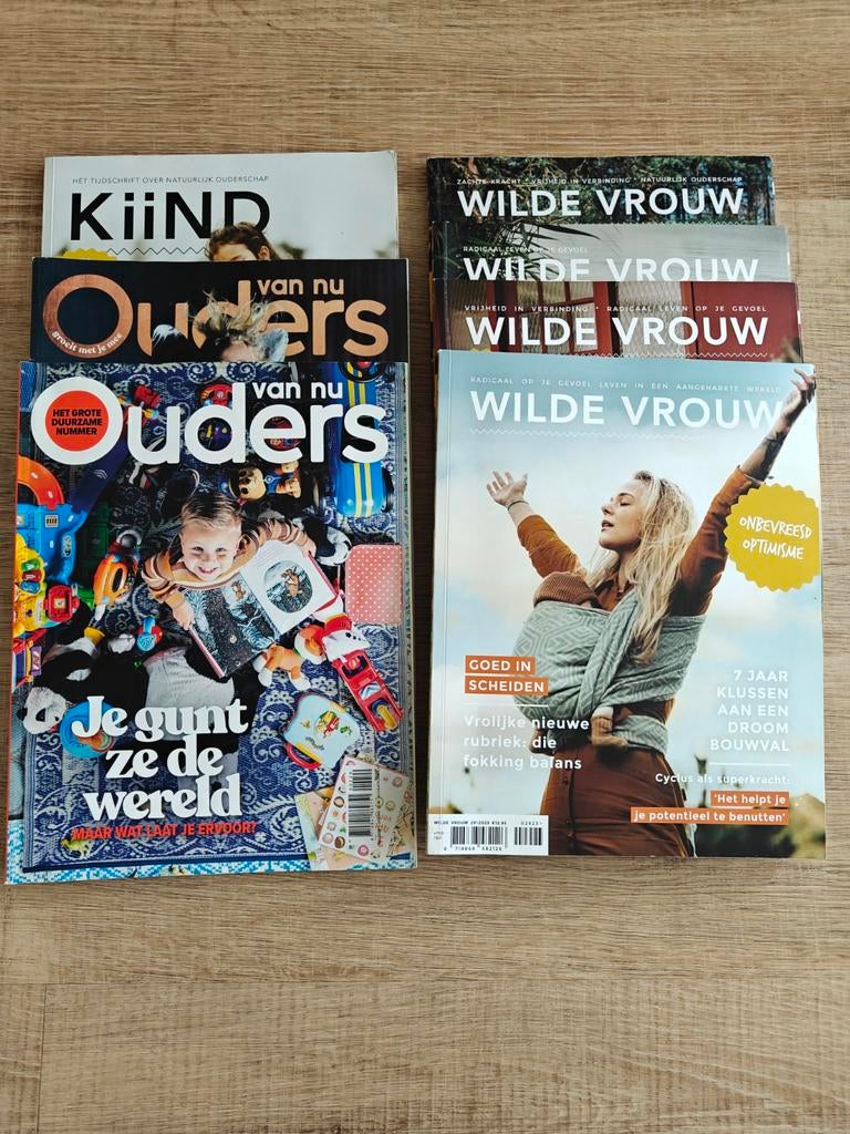 Pakket tijdschriften: Ouders van Nu, KiiND, Wilde Vrouw, Ophalen of Verzenden
