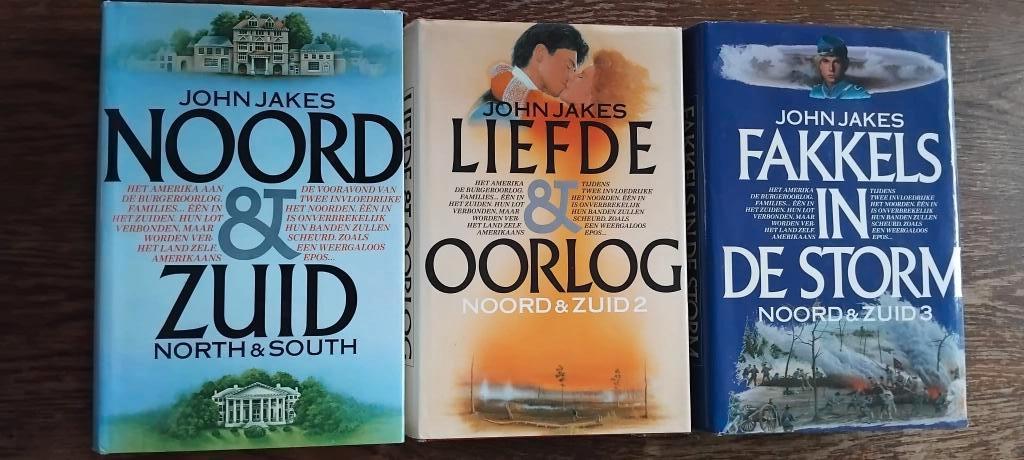 John Jakes Noord en Zuid deel 1 t/m 3 (North and South), Boeken, John Jakes, Nederland, Ophalen, Gelezen