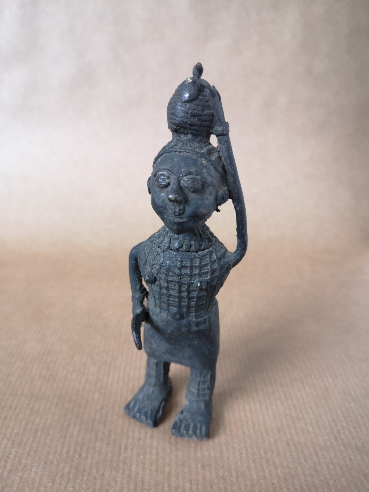 Oud Dhokra-beeld uit India, Ophalen of Verzenden