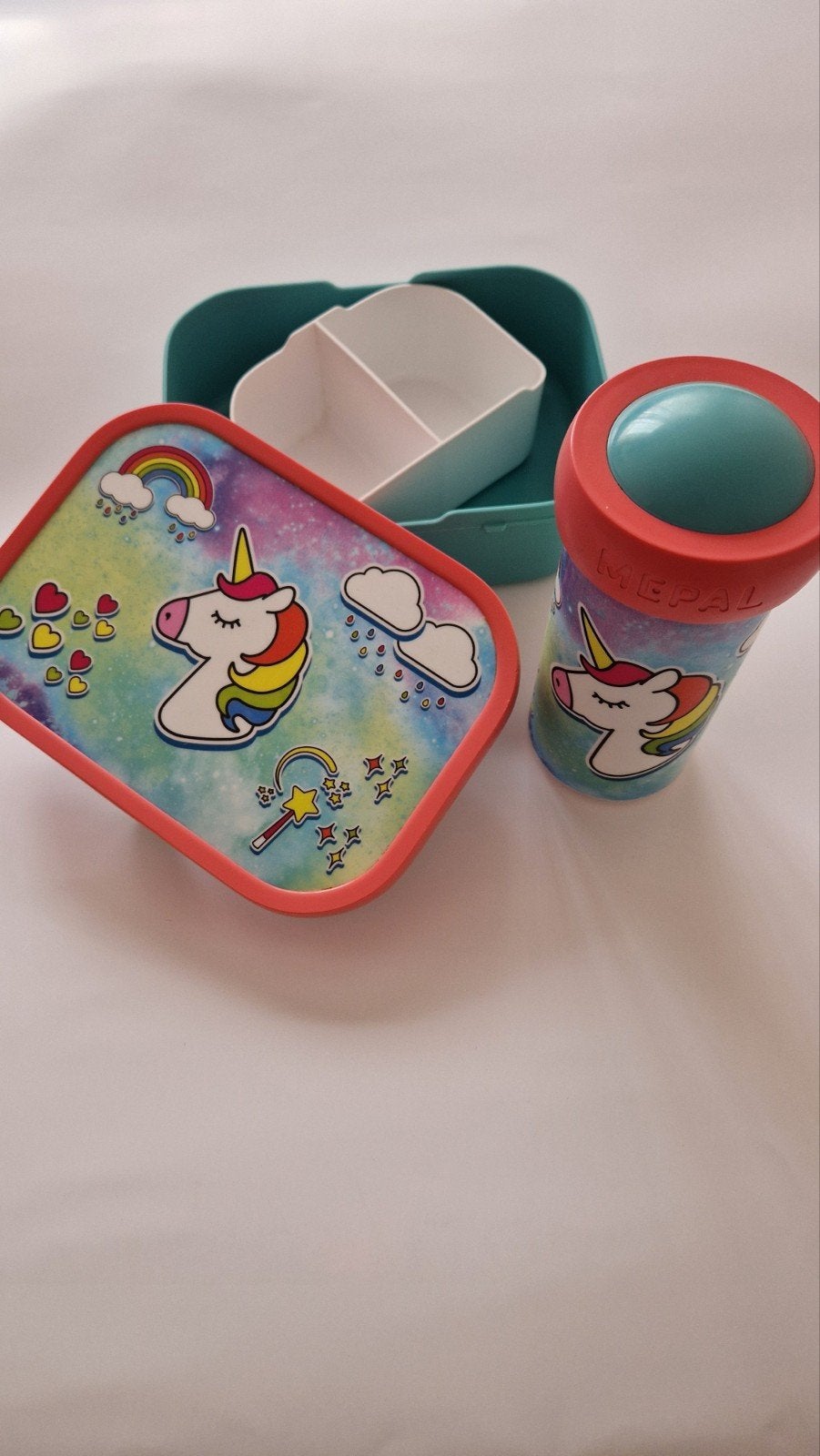 Mepal lunchbox en drinkbeker eenhoorn, Ophalen of Verzenden, Gebruikt