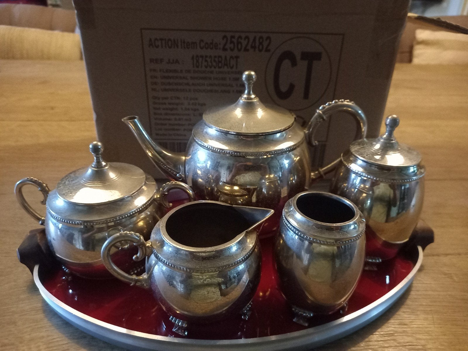 Vintage Art Deco Daalderop Theeservies - Verchroomd, Ophalen of Verzenden