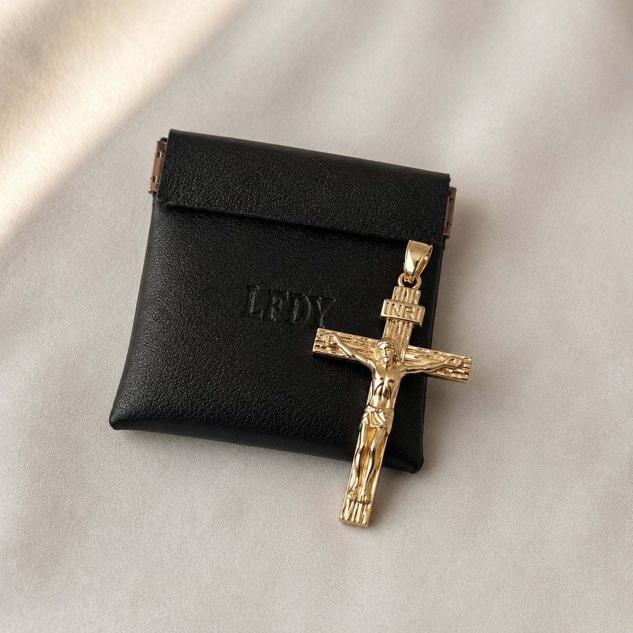 LFDY Cross Pendant Gold 925 Sterling Silver Nieuw, Ophalen of Verzenden, Nieuw, Goud, Zilver