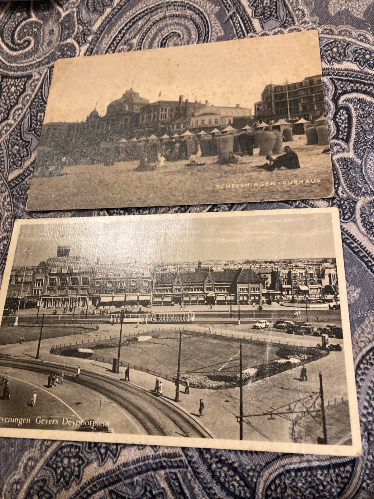 2 Oude Ansichtkaarten Scheveningen: Kurhaus & Gevers Deynoot, Ophalen of Verzenden, Voor 1920, Gelopen, Zuid-Holland