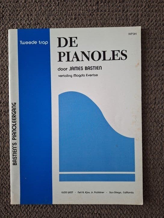 Pianoles 'De Tweede Trap' - James Bastien Pianomuziek, Ophalen of Verzenden, Zo goed als nieuw, Les of Cursus