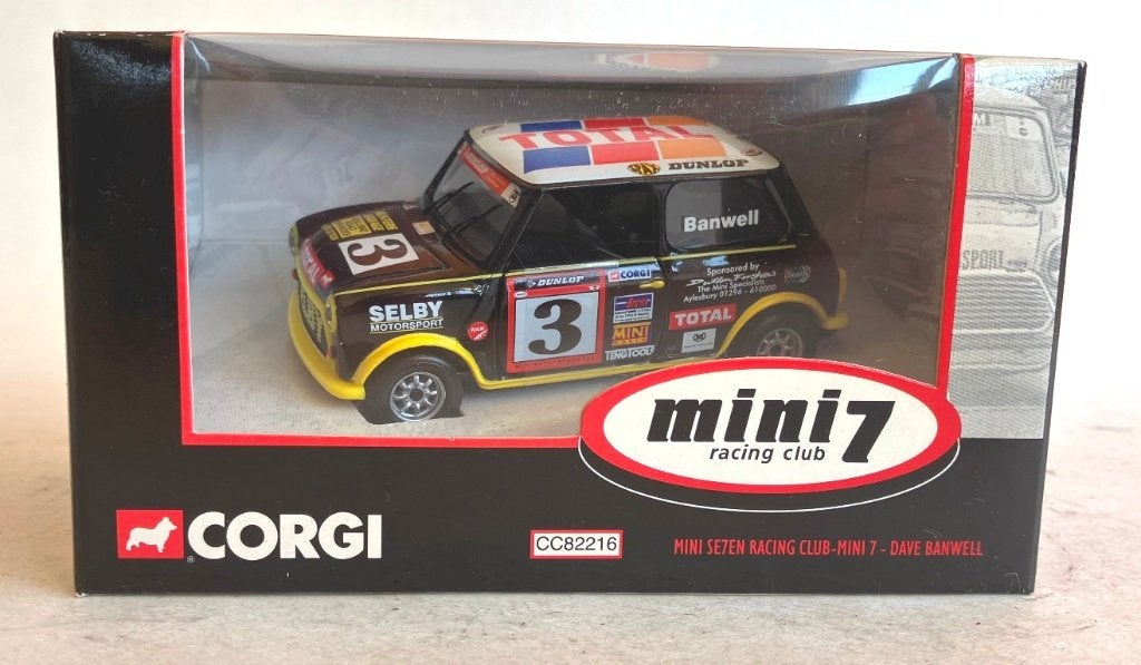 Mini 7 Racing Club Dave Banwell Mini Corgi CC82216., Ophalen of Verzenden, Zo goed als nieuw, Auto