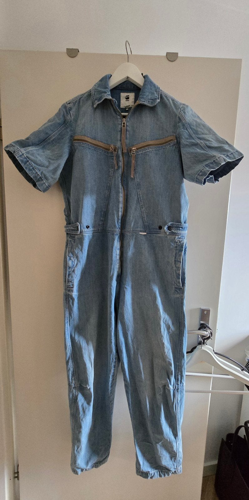 g-star jumpsuit (jeansstof) maat L, Kleding | Dames, Jumpsuits, Blauw, Maat 42/44 (L), Ophalen of Verzenden, Zo goed als nieuw
