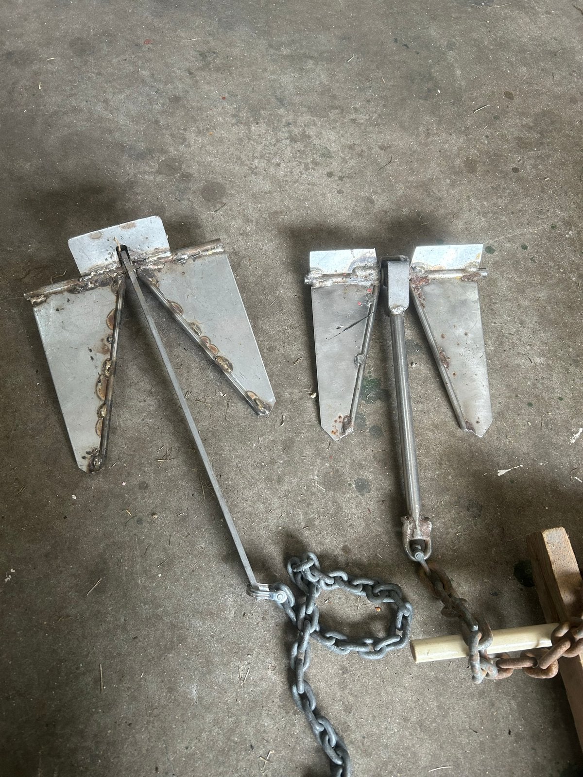Ankers met ketting en lijn, Ophalen, Gebruikt, Overige typen