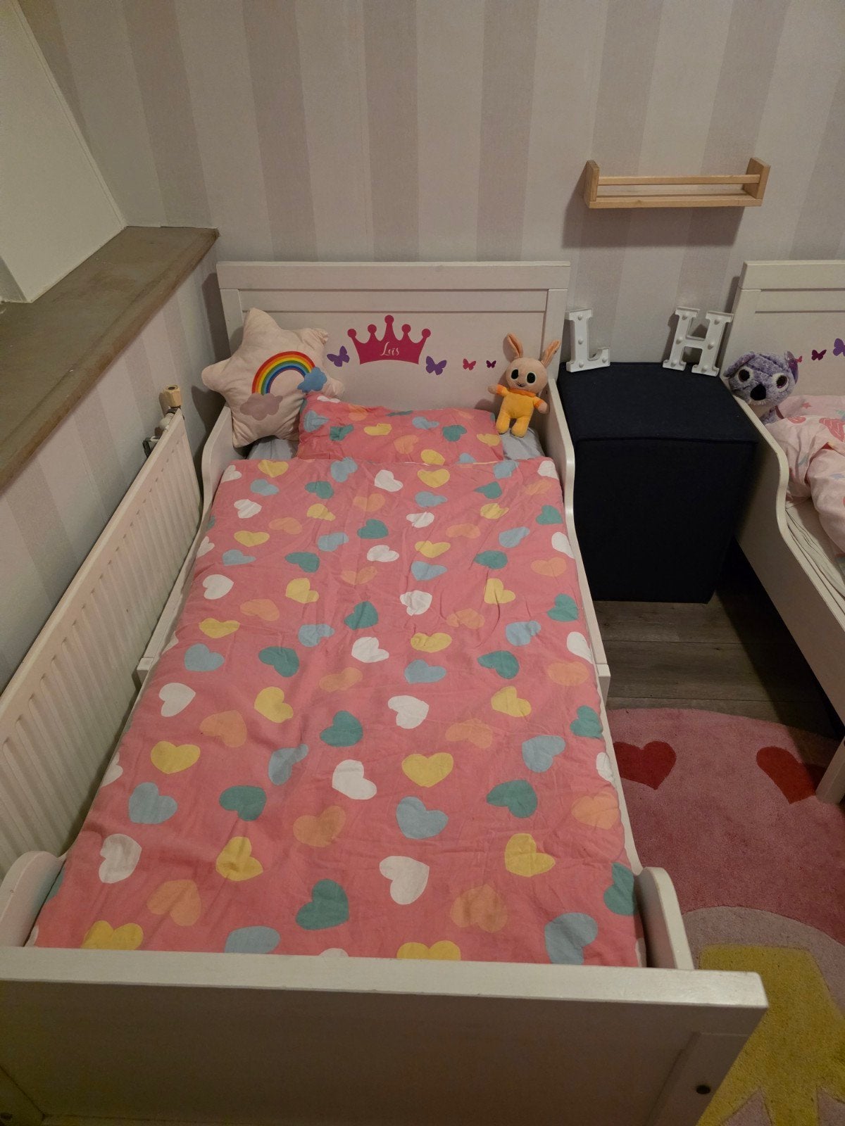 Twee kinder meegroeibedden met matrassen IKEA SUNDVIK, Gebruikt, 70 tot 85 cm, 160 tot 180 cm, Ophalen