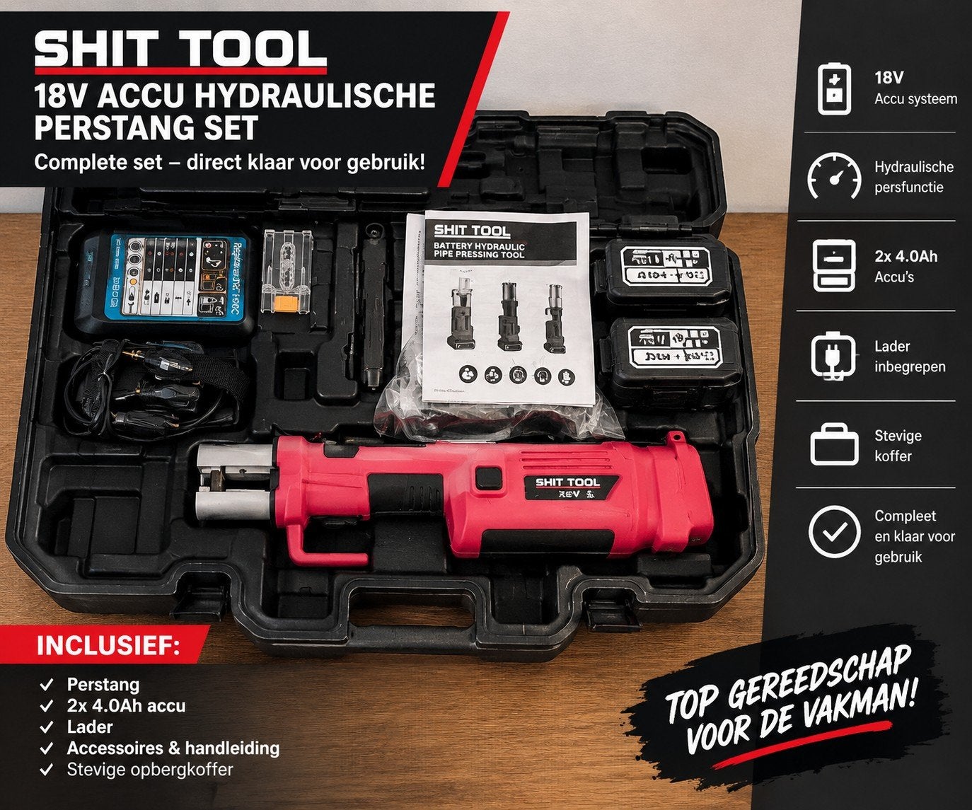 Hydraulische Perstang Set - Compleet & Klaar voor Ge, Ophalen of Verzenden, Nieuw, Overige typen, Overige merken