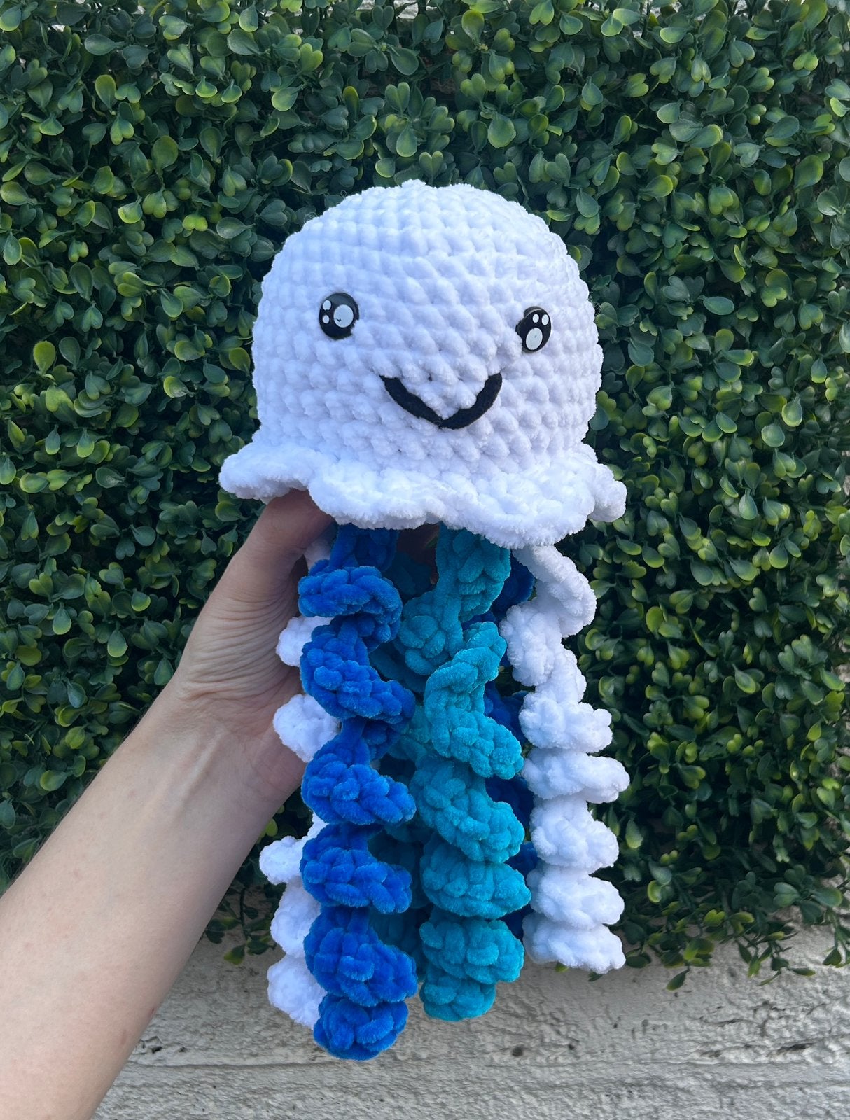 Gehaakte Knuffel- Octopus, Overige typen, Blauw, Nieuw, Middelgroot (20 tot 80 cm)
