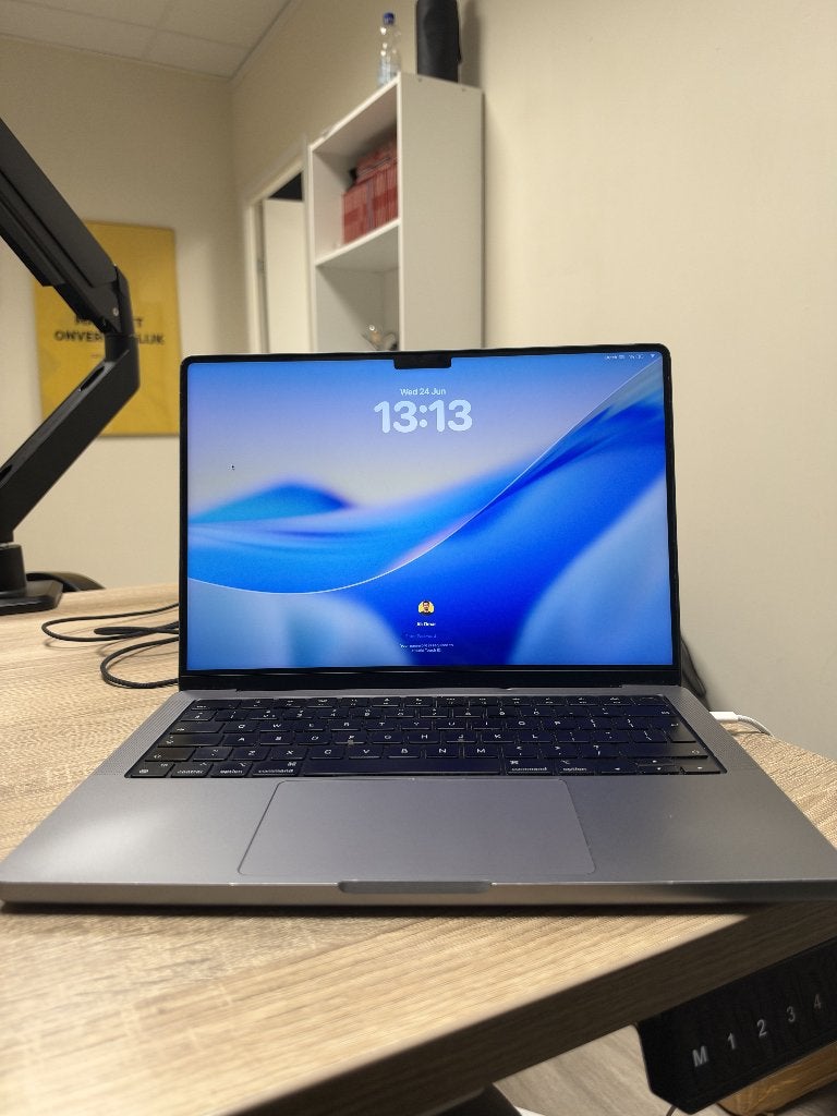 Apple MacBook Pro 14” 2021 M1 Pro 16GB 512GB Spacegrijs, MacBook Pro, Gebruikt, Qwerty, Overige groottes