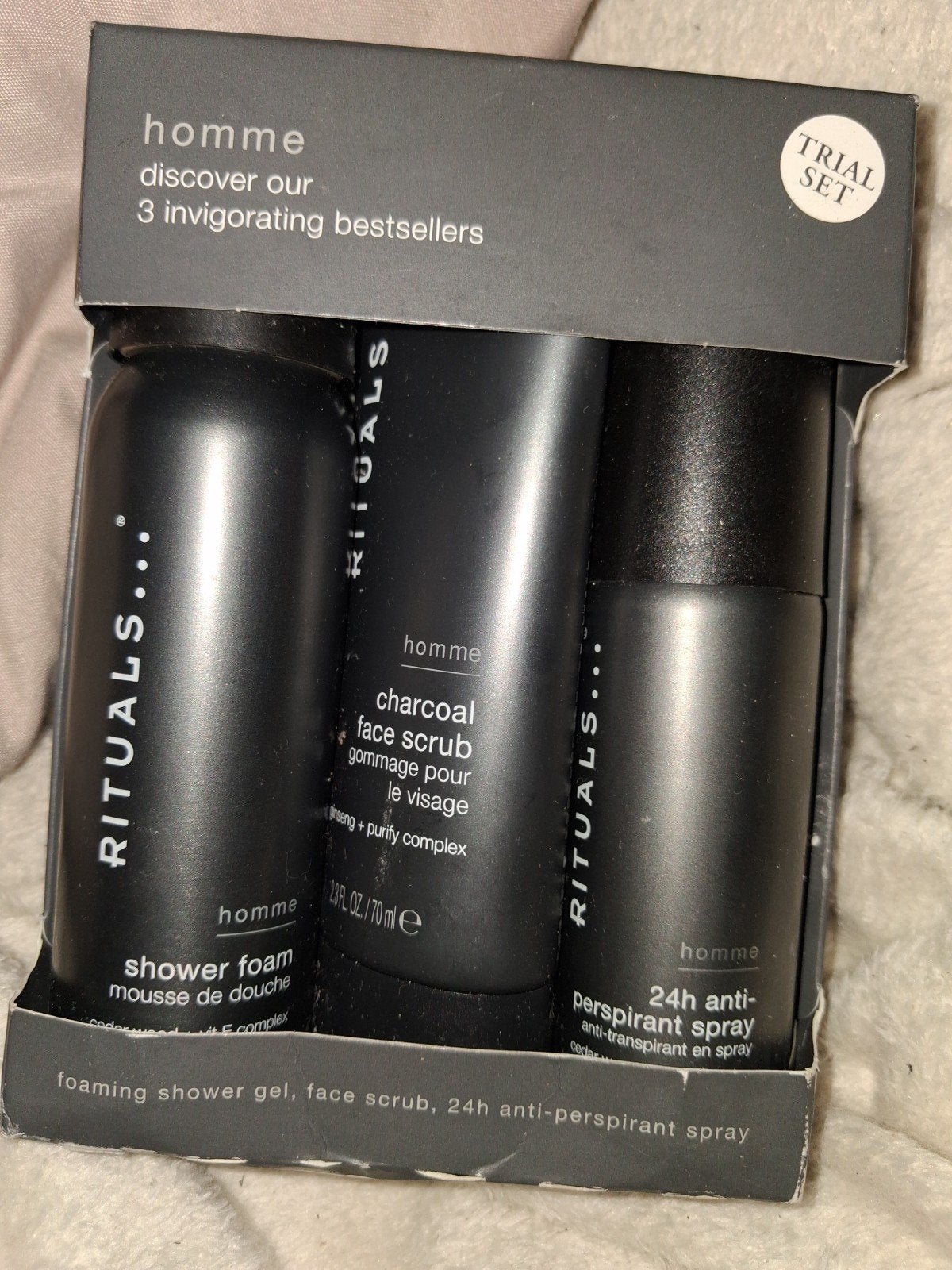 Rituals Homme Trial Set: Doucheschuim, Scrub, Deodorant, Sieraden, Tassen en Uiterlijk, Uiterlijk | Lichaamsverzorging, Ophalen of Verzenden