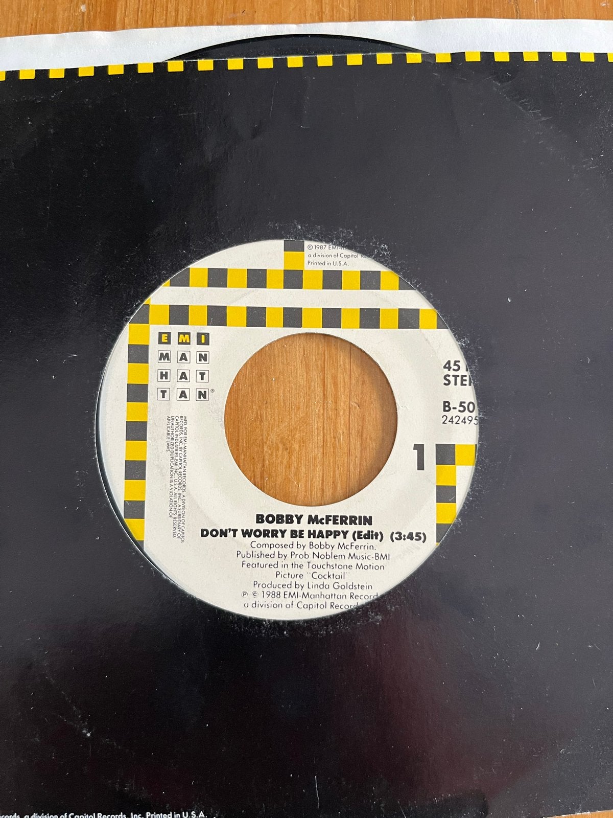 Bobby McFerrin - Don't Worry Be Happy (7 inch single), Cd's en Dvd's, Vinyl Singles, Originele persing, Ophalen of Verzenden, 7 inch