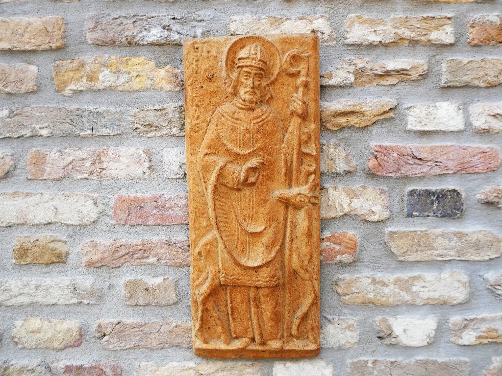Plaquette gevelsteen St. Hubertus hert Terwinselen Kerkrade, Ophalen of Verzenden