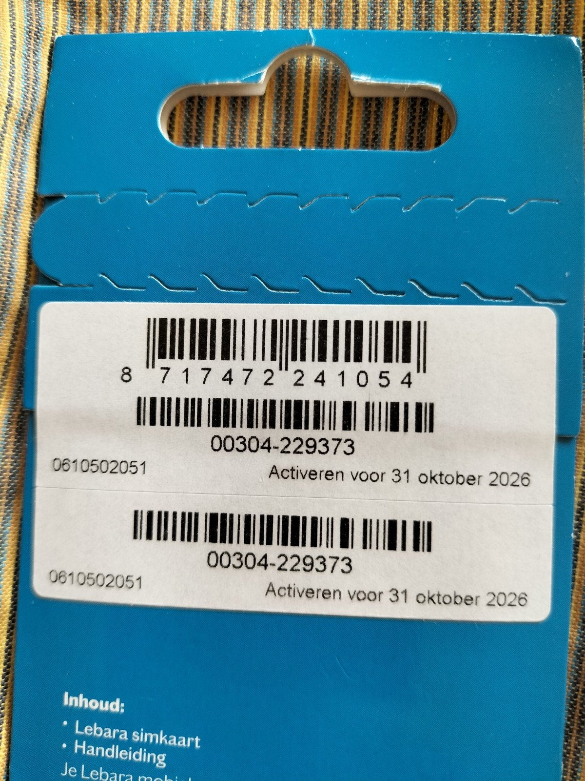 06.10.50.20.51 Lebara Simkaart - Nieuw en Ongeactiveerd, Verzenden, Nieuw, Overige providers, Simkaart