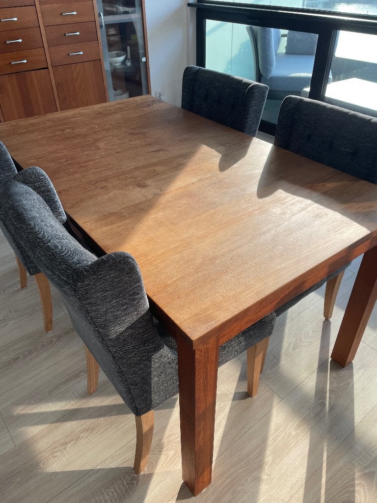Houten eettafel, Gebruikt, Teakhout, 200 cm of meer, Rechthoekig
