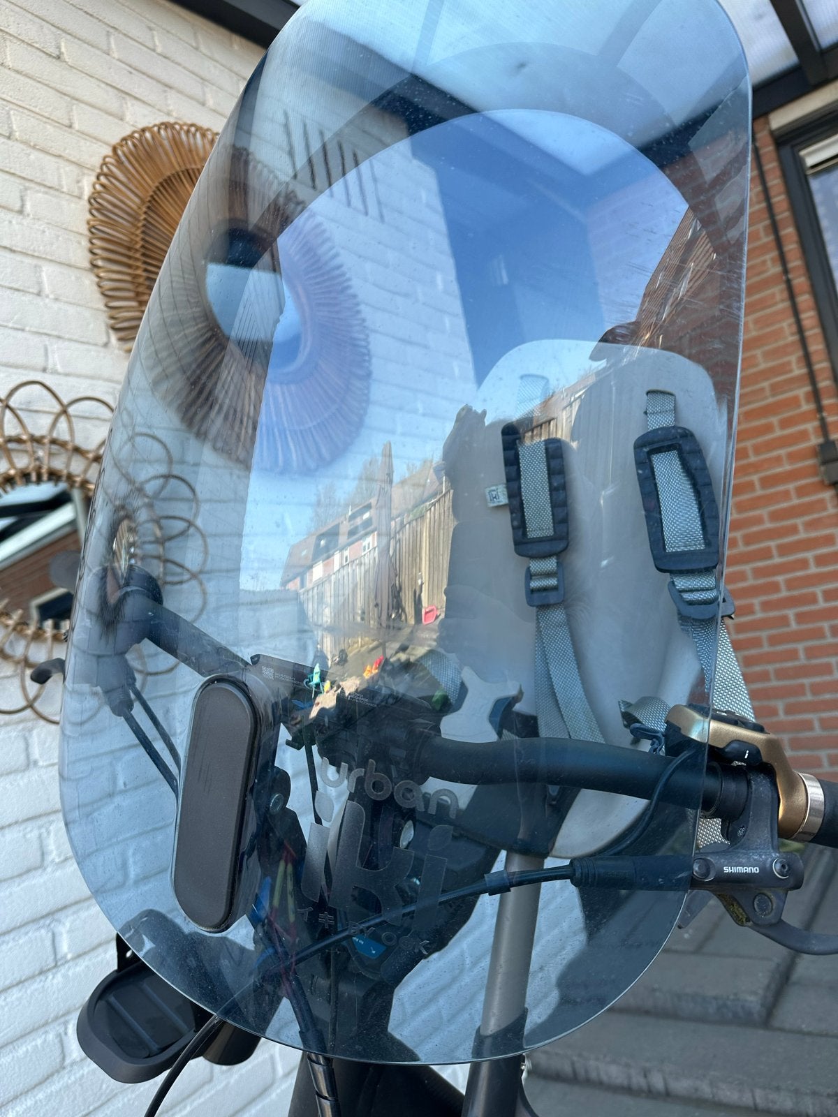 Urban Iki voorzitje met windscherm, Fietsen en Brommers, Ophalen, Gebruikt, Voetsteuntjes, Voorzitje