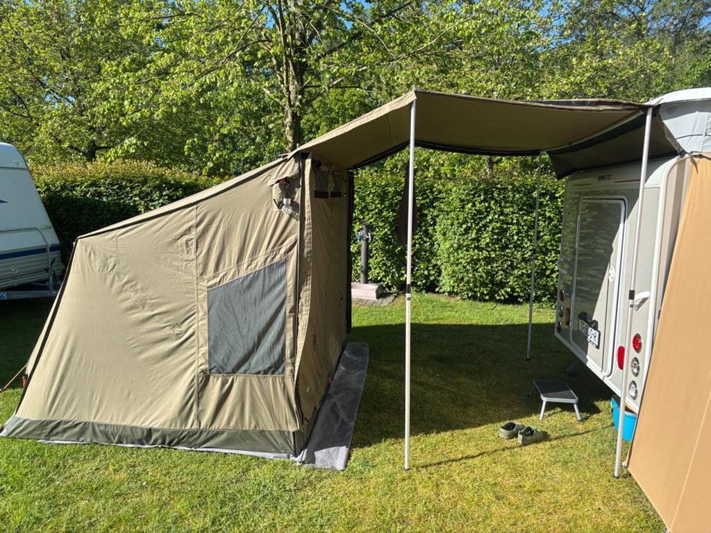 Robuuste oztent rv 3 - Zo goed als nieuw, Ophalen, Zo goed als nieuw, Tot en met 3