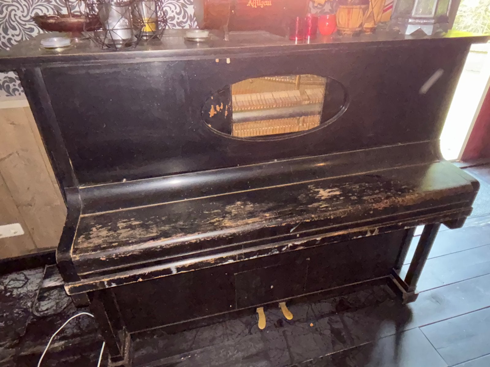 Piano - opknapper (mogelijk antiek), Ophalen, Gebruikt, Zwart, Piano