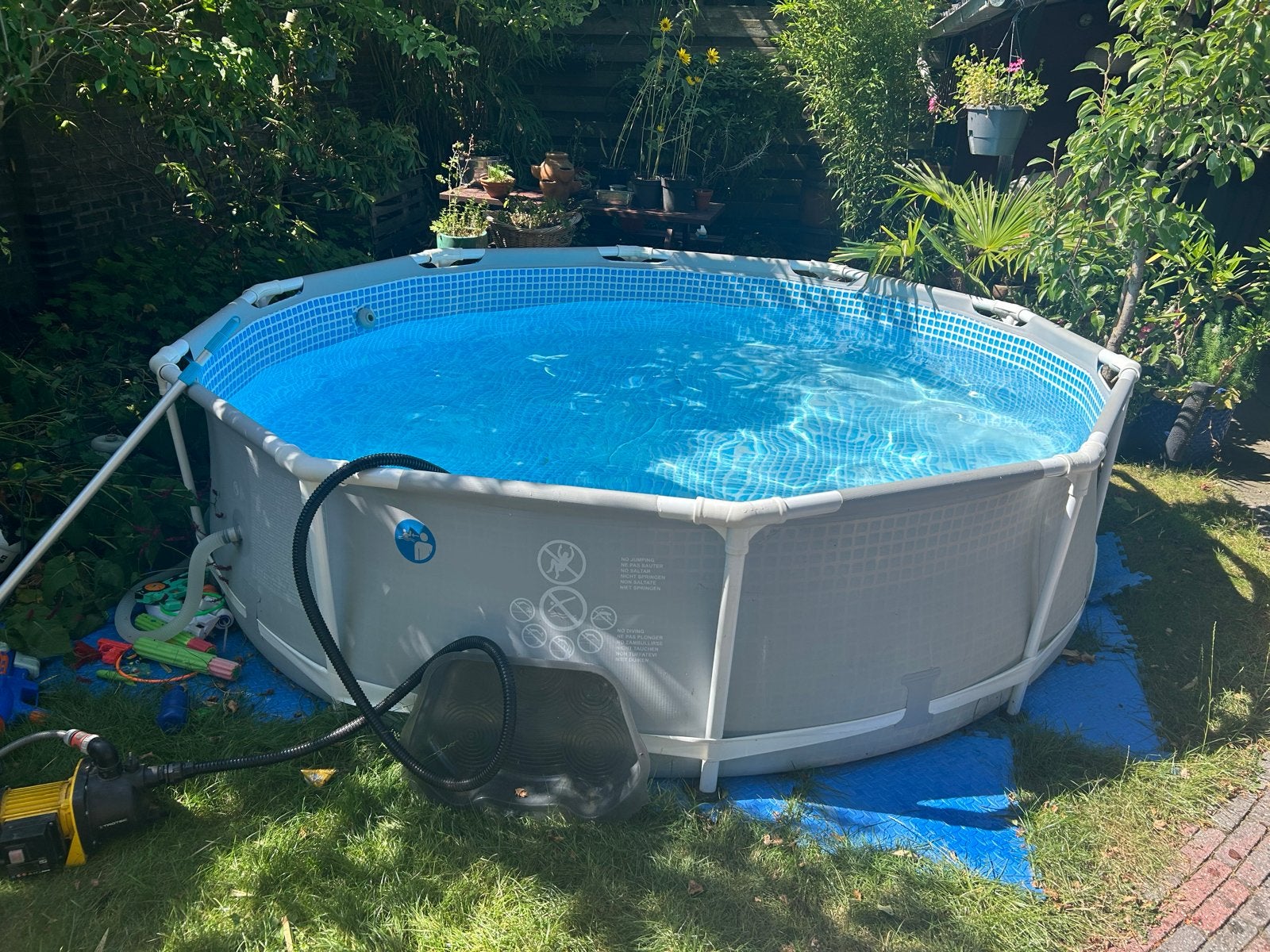 Intex Opzetzwembad met pomp en accessoires, Ophalen, Gebruikt, 80 tot 120 cm, Rond