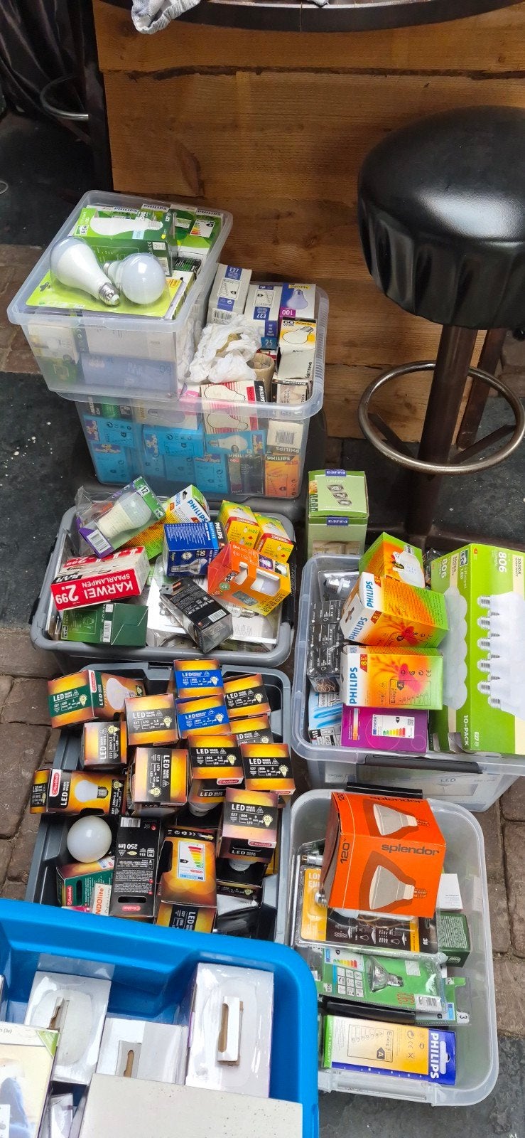 Grote partij diverse lampen, waaronder E27  en led, Ophalen of Verzenden, Gebruikt