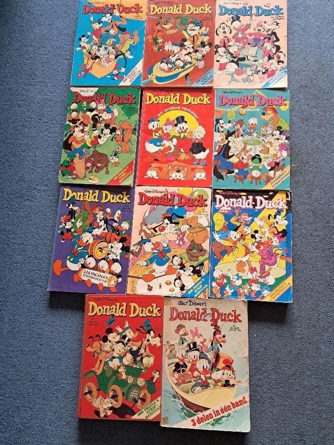 11 donald duck boeken jaren 80 uitgave vroom en dreesman, Eén stripboek, Ophalen of Verzenden, Gelezen